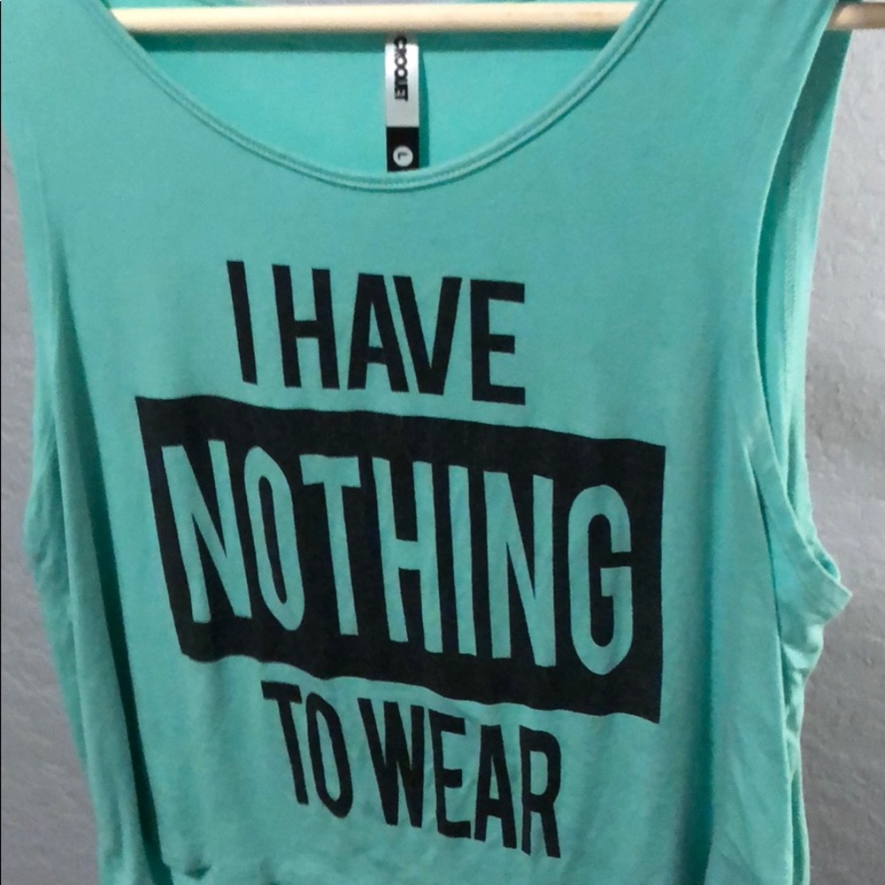 blue crop top tank top